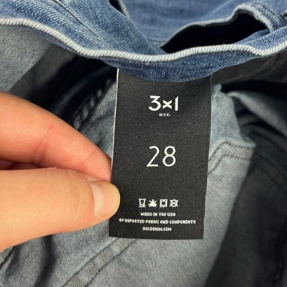 3x1 Austin Crop High Rise Straight Leg Jean in Eliza Size 28 - Picture 6 of 7